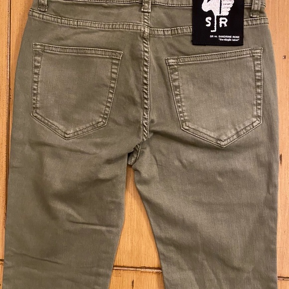 Free people Women’s Sandrine Rose Army Olive Green New size 27 virgin label - Picture 3 of 12